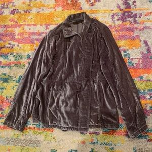 Nicholas K from Free People Velvet Velour Moto Jacket in Pewter Gray
